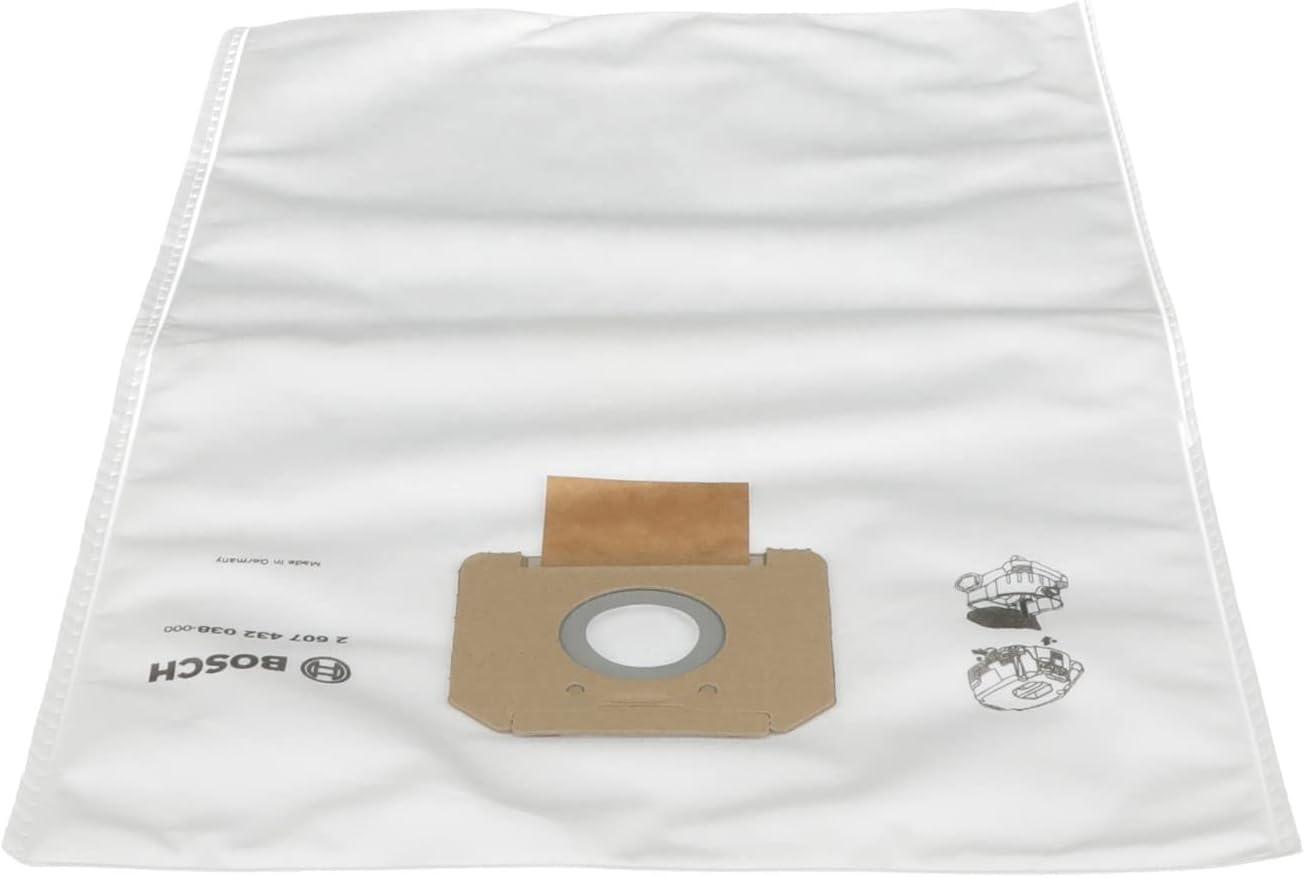 imageBosch VB140F 5Pack 14Gallon White Fleece Filter Bags for VAC140 Dust Extractor