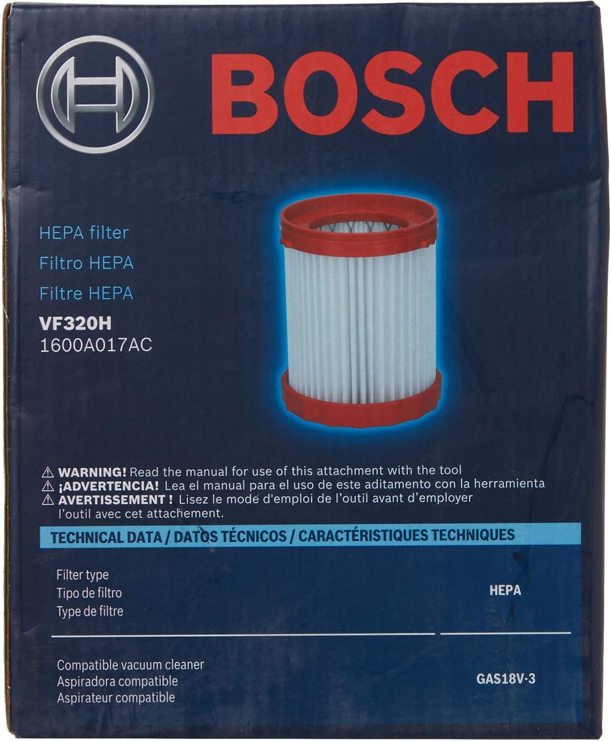 imageBosch VF320H HEPA Filter for 18V 26Gallon WetDry Vacuum CleanerOne Size