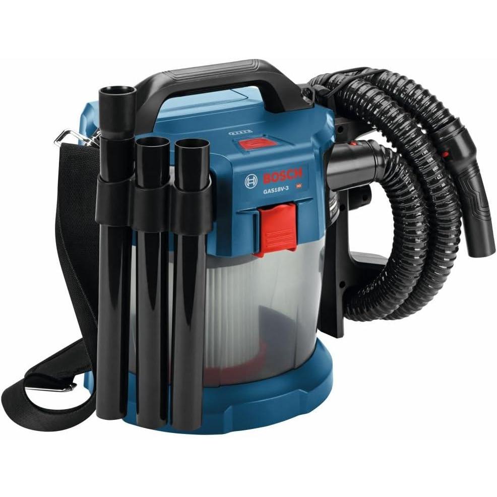 imageBOSCH GAS18V3N 18V Cordless Wet Dry Vacuum 26 Gallon Portable Shop Vac amp Dust Extractor with HEPA Filter Bare Tool