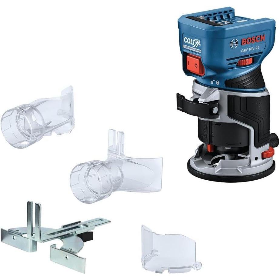 imageBOSCH GKFSQ01 Square Subbase Enhanced Stability Edge Profiling Colt Router CompatibileBare Tool