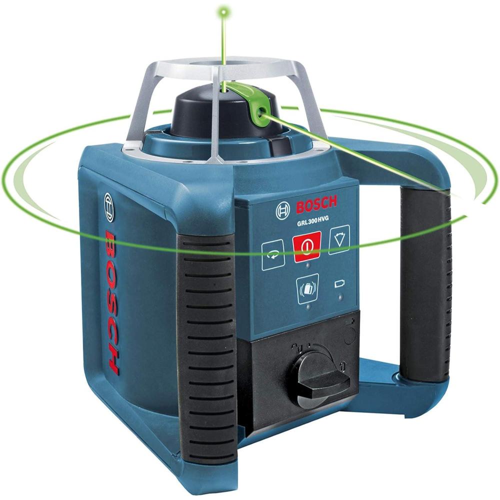 imageBOSCH GRL90020HVK REVOLVE SelfLeveling HorizontalVertical Rotary Laser Kit Includes Tripod Grade Rod Receiver 2 D Batteries Carrying Case amp AccessoriesGREEN 1000 ft Rotary Laser