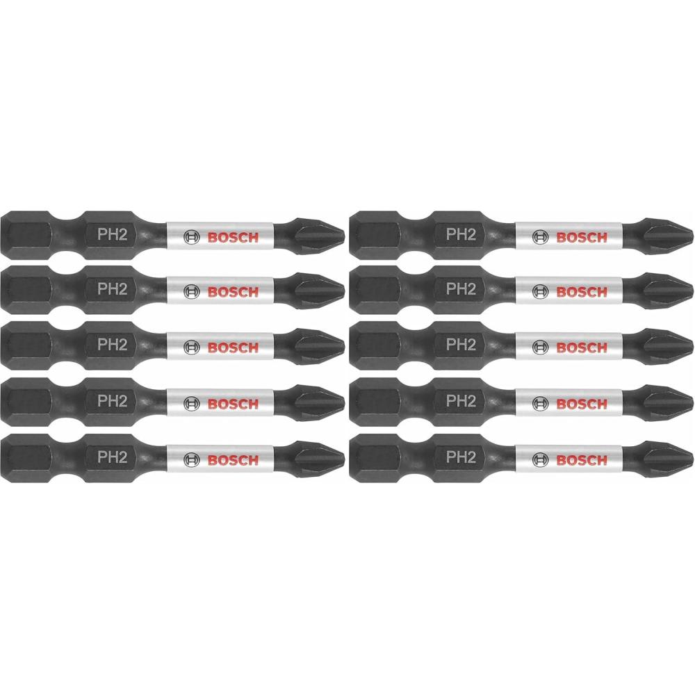 imageBOSCH ITPH2215 15Pack 2 In Phillips 2 Impact Tough Screwdriving Power Bits2 In Pack of 2