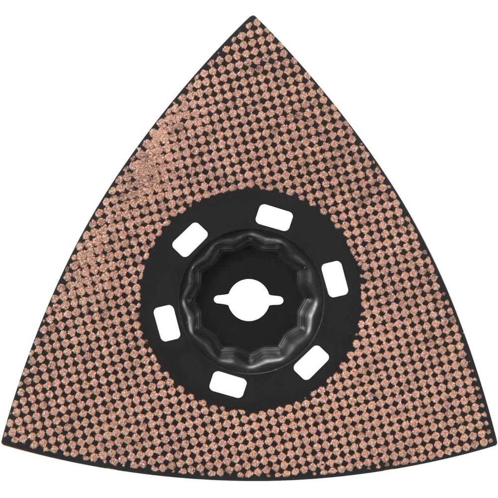 imageBOSCH OSM450CR10 1Piece StarlockMax 100Grit Oscillating MultiTool Carbide Delta Sanding Pad for ExtremeDuty Application in Grout and Abrasive