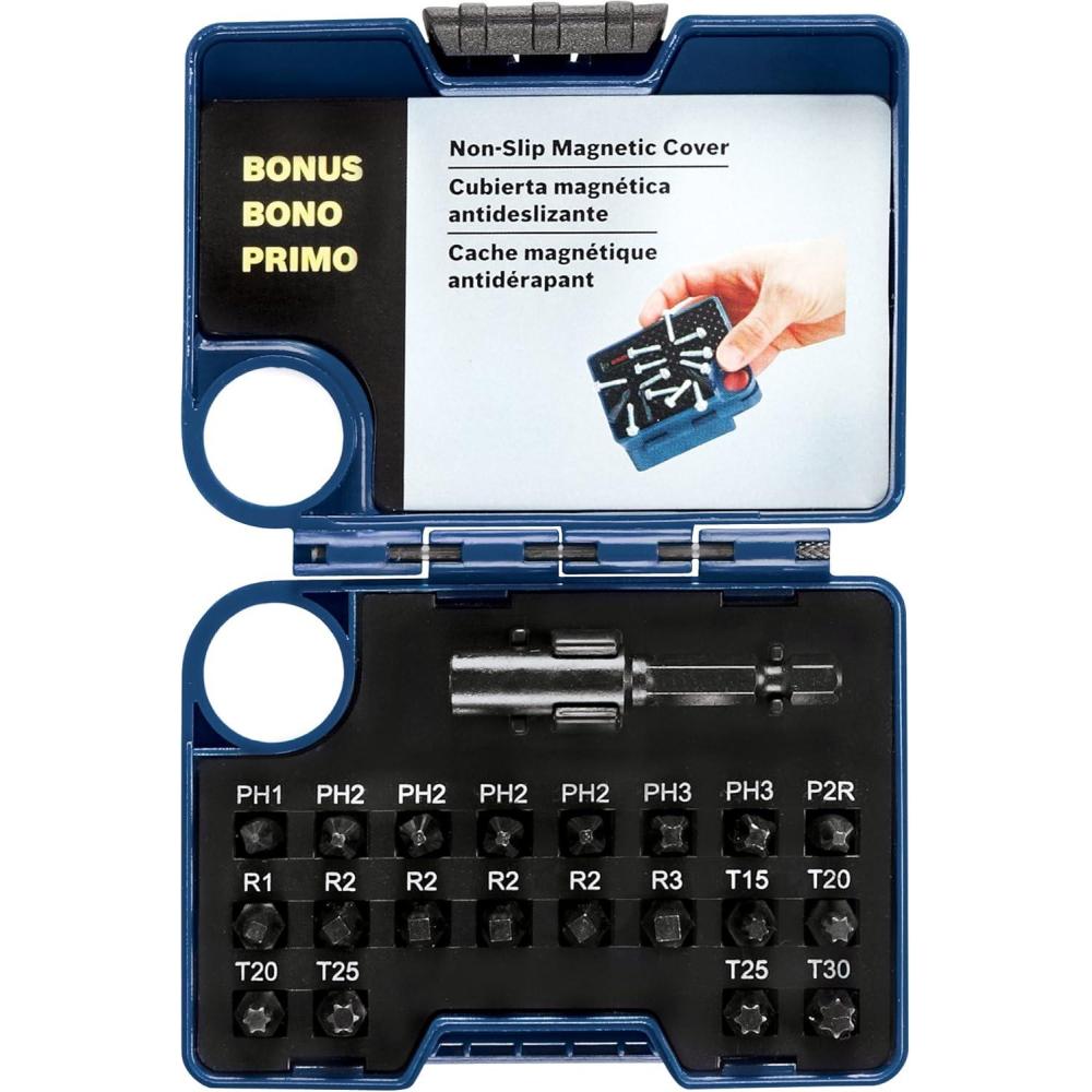 imageBOSCH SBID21 21Piece Set of Impact Tough Insert Bits with Phillips Recessed and Torx Bits