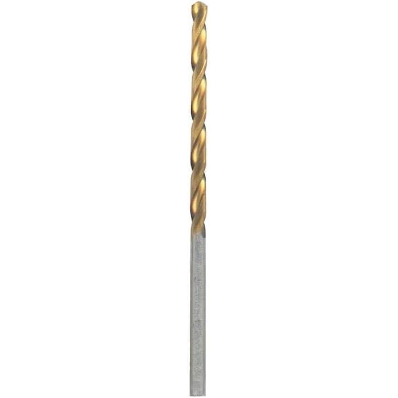 imageBOSCH TI2143 1Piece 14 in x 4 in Titanium Nitride Coated Metal Drill Bit with 38 in Reduced Shank for Applications in HeavyGauge Carbon Steels Light Gauge Metal Hardwood764 in