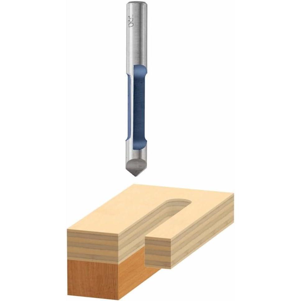 imageBosch 85246 12 in x 1316 in Carbide Tipped 1Flute Pilot Panel Straight Bit