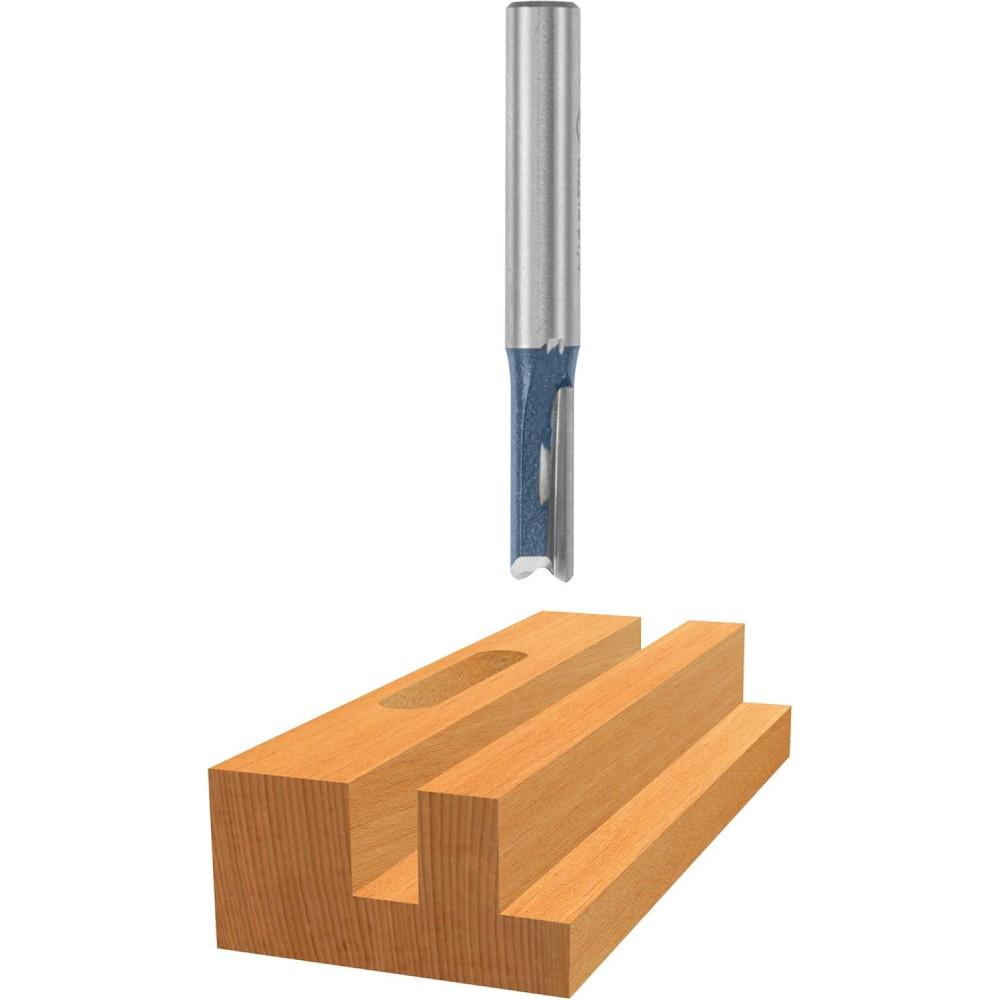 imageBosch 85459M 14 in x 1 in Carbide Tipped 2Flute Straight Bit