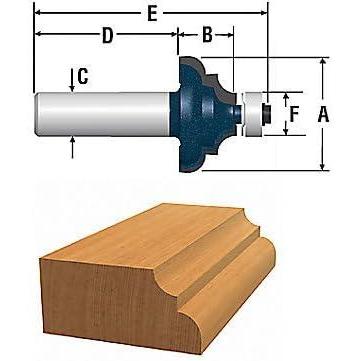 imageBosch 85604MC 138 in x 1116 in CarbideTipped Cove and Bead Router Bit