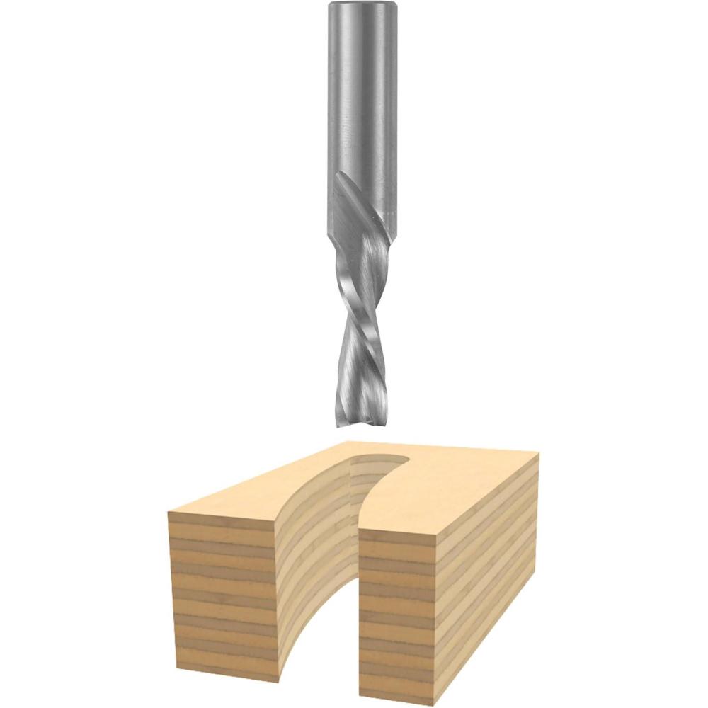imageBosch 85906M 12 in x 114 in Solid Carbide 2Flute Downcut Spiral Bit