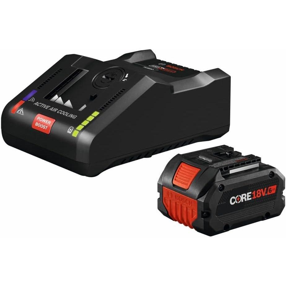imageBosch GXS18V19N16 18V Starter Kit with 1 CORE18V 6 Ah High Power Battery and 1 18V 16 Amp Battery Turbo Charger