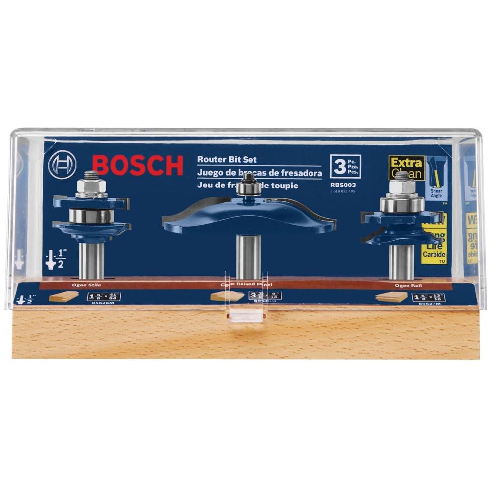 imageBosch RBS003 3Piece Ogee DoorCabinetry Set 12 inShank