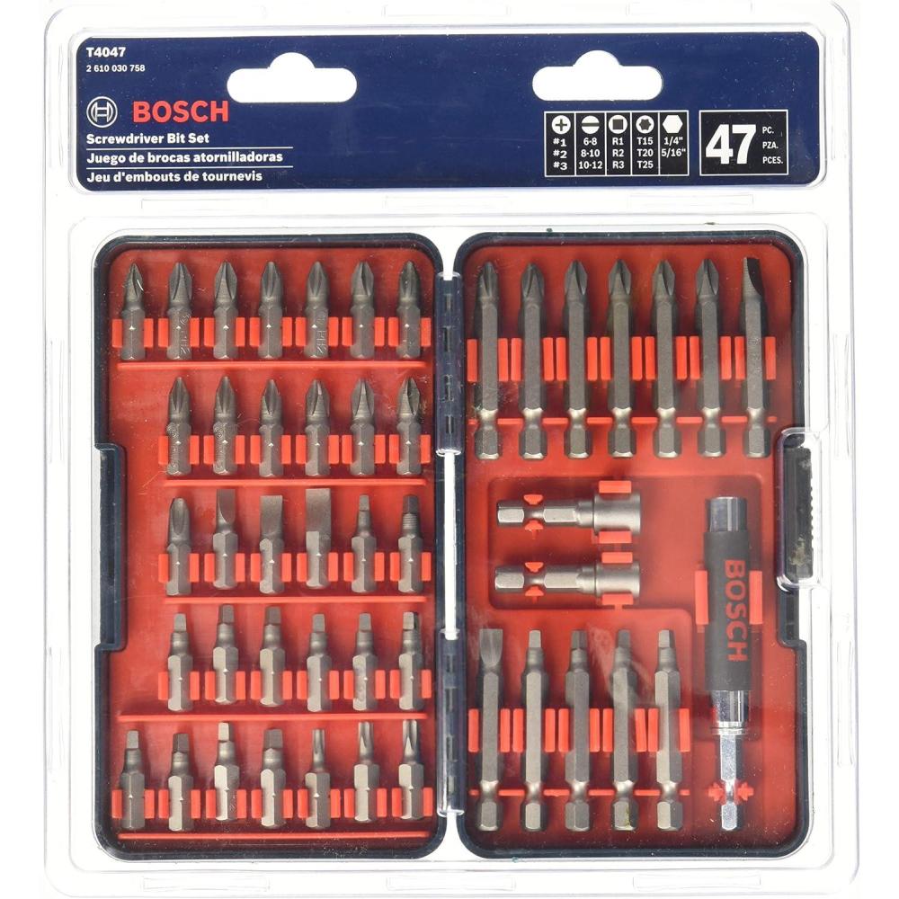 imageBosch T4047L 47 pc HighCarbon Steel Hex Shank Screwdriver Bit Set2 in