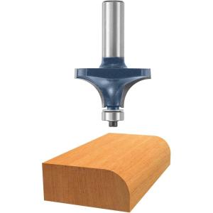 BOSCH 85434M 2-Inch Diameter 3/4-Inch Cut Carbide Tipped Roundover Router Bit 1/2-Inch Shank With Ball Bearing