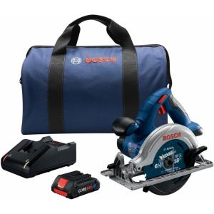 BOSCH CCS180-B15 18V 6-1/2 In. Blade-Left Circular Saw Kit with (1) CORE18V 4 Ah Advanced Power Battery(w/ 18V 4 Ah Battery)