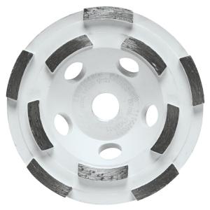 BOSCH DCDR0402 4 in. Double Row Segmented Hubbed Diamond Cup Wheel | Fast Material Removal | Concrete, Masonry | Angle Grinders