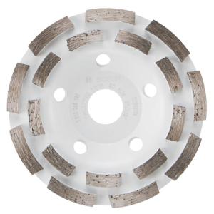BOSCH DCDR0501 5 in. Double Row Segmented Diamond Cup Wheel | Longer Life, Effective Grinding | Concrete, Mortar | Small Angle Grinders