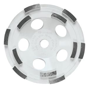 BOSCH DCDR0502 5 in. Double Row Segmented Hubbed Diamond Cup Wheel | Fast Material Removal | Concrete, Masonry | Angle Grinders