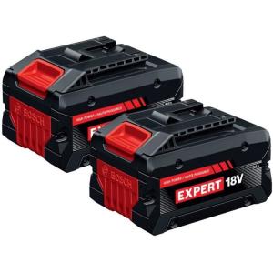 BOSCH EXBA18V-80-2PK EXPERT 18V 8 Ah High Power Battery 2-Pack with High-Power Tabless Cells, CoolPack™ 2.0 Technology, and AMPShare™ System Compatibility