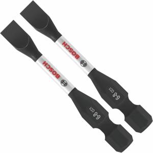 BOSCH ITDSL68202-2 pc. Driven 2 in. Impact Slotted #6-8 Power Bits
