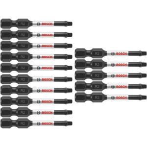 BOSCH ITSQ26B 10-Pack 6 In. Square #2 Impact Tough Screwdriving Power Bits(2 In.)