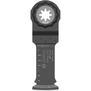 BOSCH OSP114 1-Piece 1-1/4 In. Starlock Oscillating Multi Tool Wood Curved-Tec High-Carbon Steel Plunge Cut Blade for Heavy-Duty General-Purpose Applications in Wood