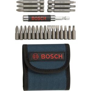 BOSCH T4021 21-Piece Assorted Set Screwdriver Bits with Included Pouch, Universal 1/4 in. Hex Shank Ideal for Use with Drills, Hammer Drill/Drivers