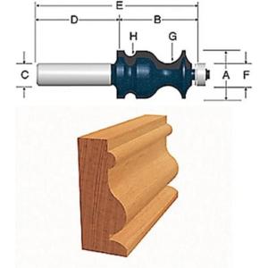 Bosch 84621MC 1 in. Ogee and Bead Fillet Router Bit