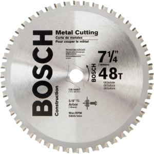 Bosch CB748ST 7-1/4 In. 48 Tooth Edge Circular Saw Blade for Ferrous Metal Cutting(7-1/4″ Diameter)