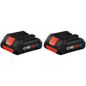 Bosch GBA18V40-2PK 18V CORE18V® Lithium-Ion 4 Ah Advanced Power Battery, 2-Pack