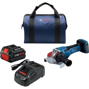 Bosch GWX18V-13PB14 PROFACTOR™ 18V X-LOCK 5 – 6 In. Angle Grinder with No Lock-On Paddle Switch and (1) CORE18V® 8 Ah High Power Battery