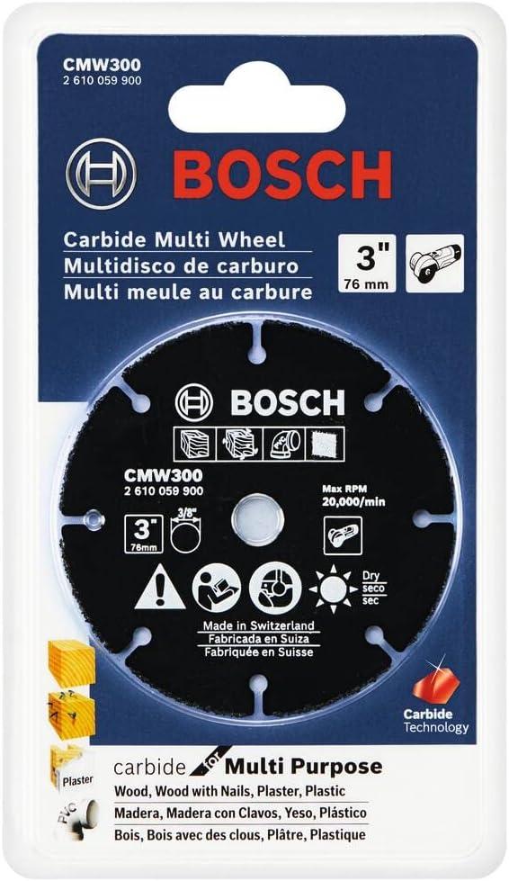 imageBOSCH CMW300 3 In Carbide MultiWheel Compatible with 38 In Arbor for Applications in Cutting Wood Wood with Nails Plastic Plaster