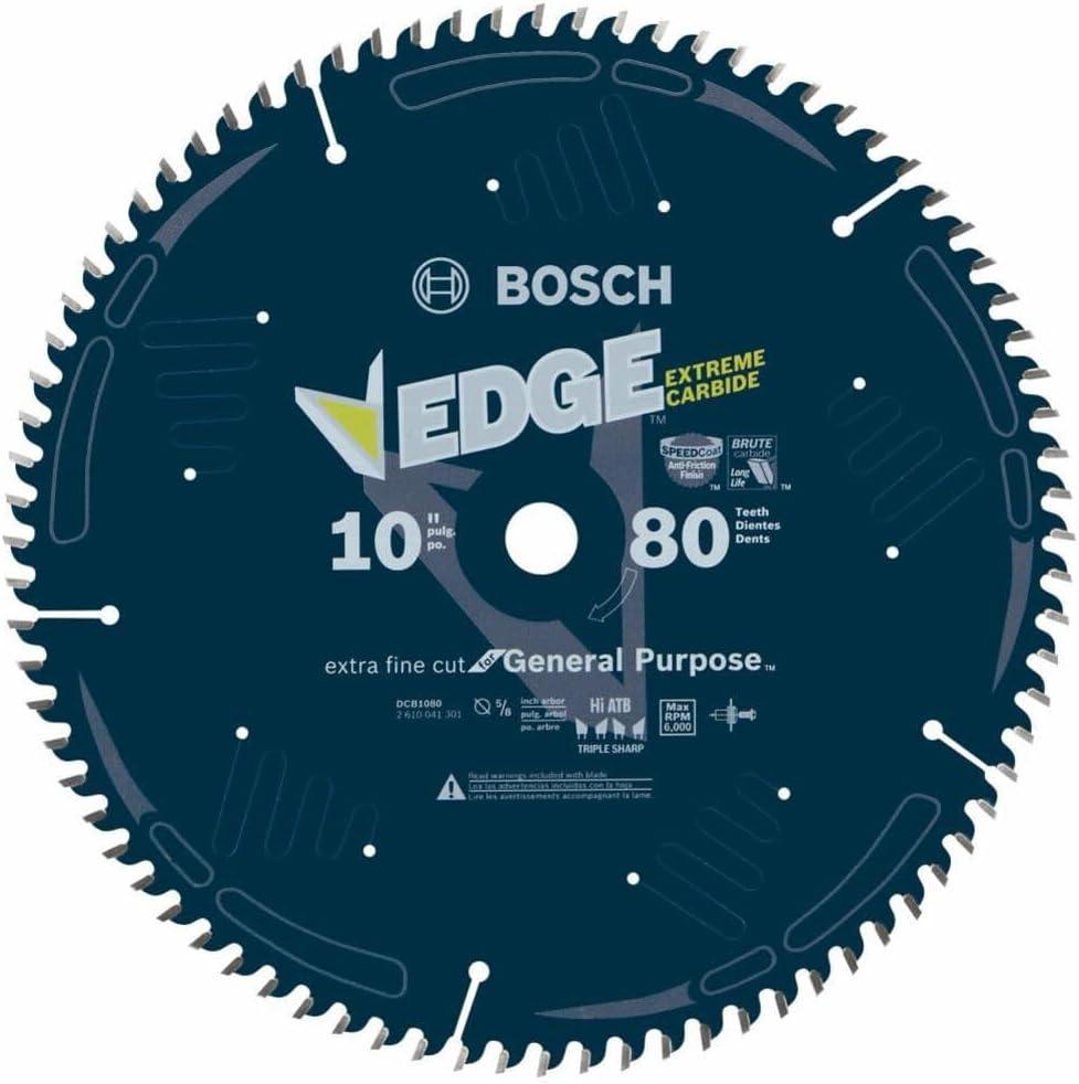 imageBosch CBCL518A 538Inch 18 Tooth ATB General Purpose Saw Blade with 58 Arbor10 Diameter
