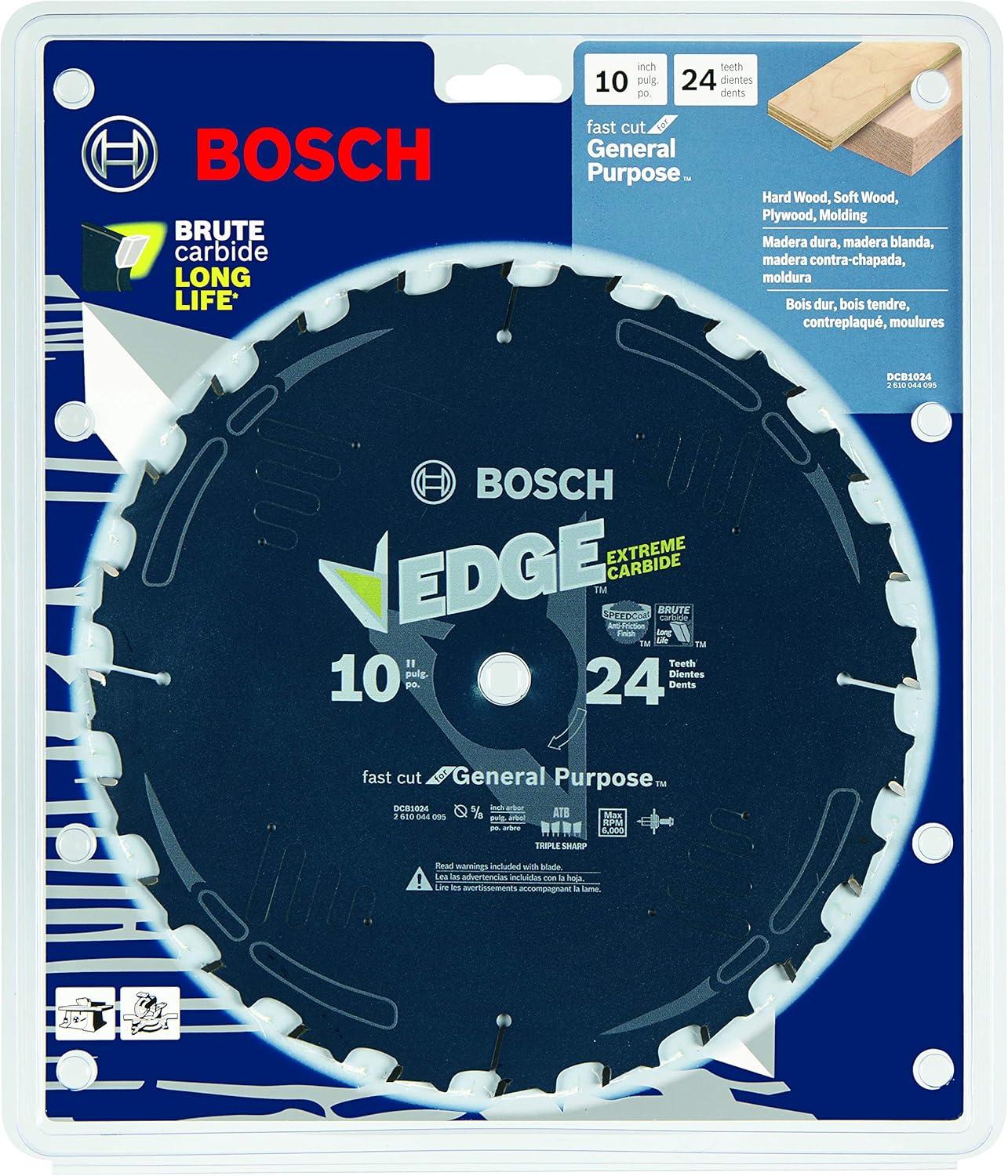 imageBosch CBCL518A 538Inch 18 Tooth ATB General Purpose Saw Blade with 58 Arbor10 Diameter