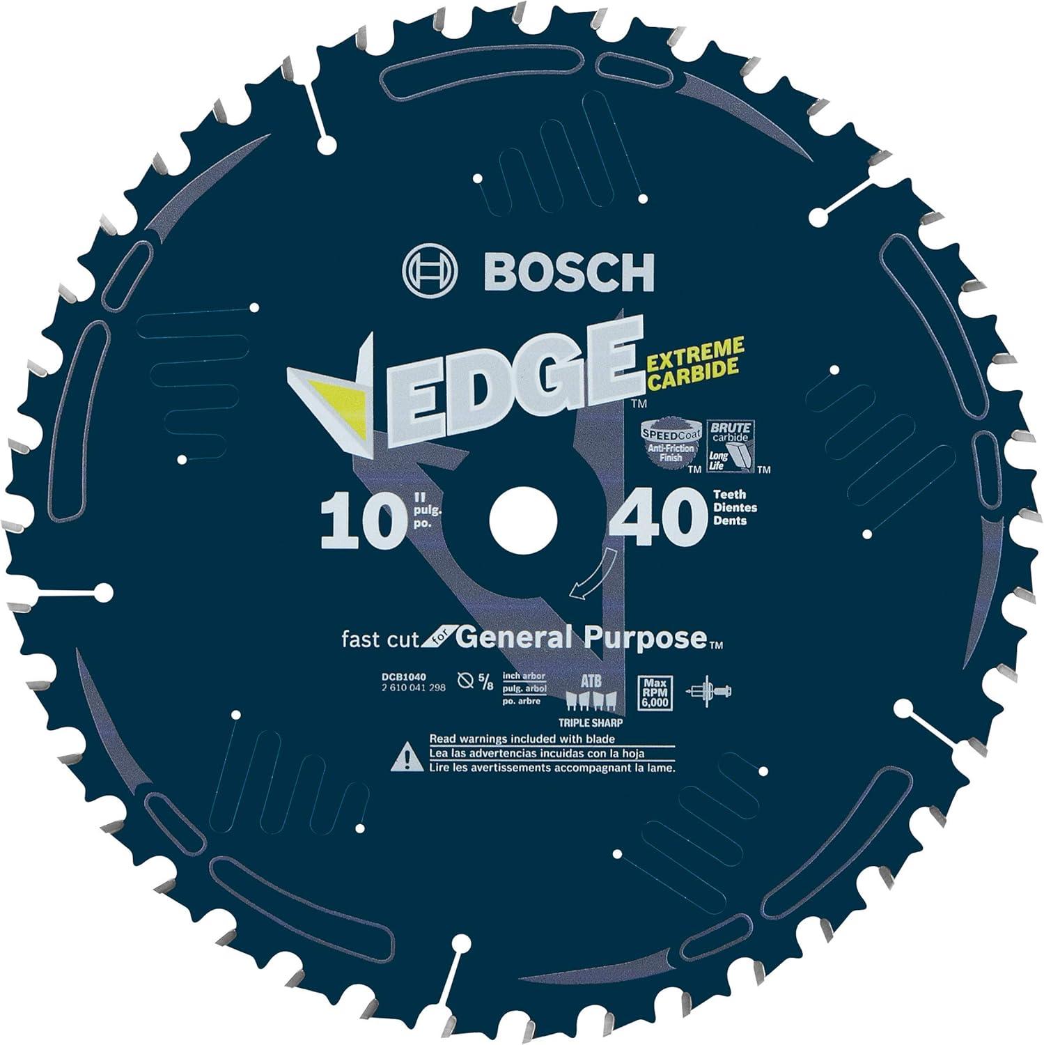 imageBosch CBCL518A 538Inch 18 Tooth ATB General Purpose Saw Blade with 58 Arbor10 Diameter