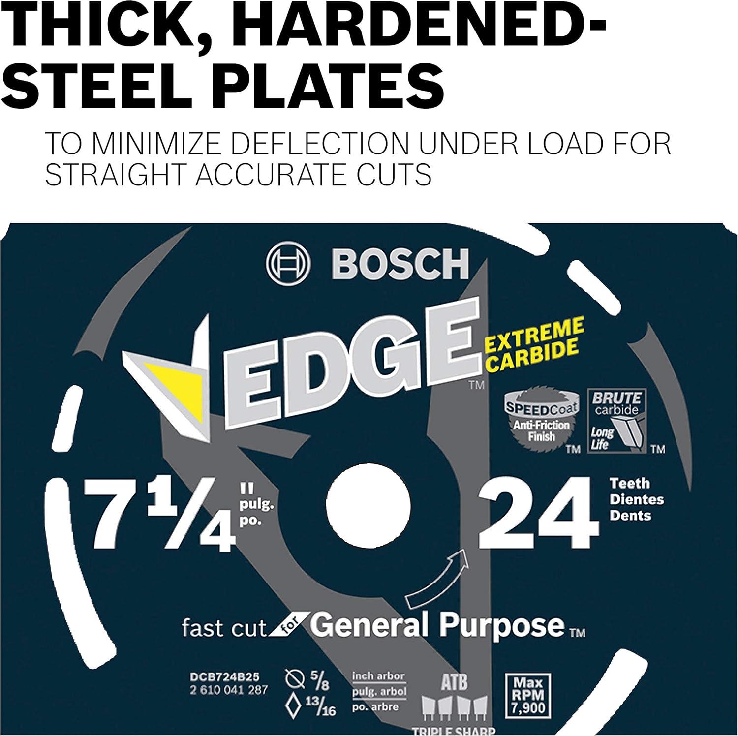 imageBosch CBCL518A 538Inch 18 Tooth ATB General Purpose Saw Blade with 58 Arbor12 Diameter
