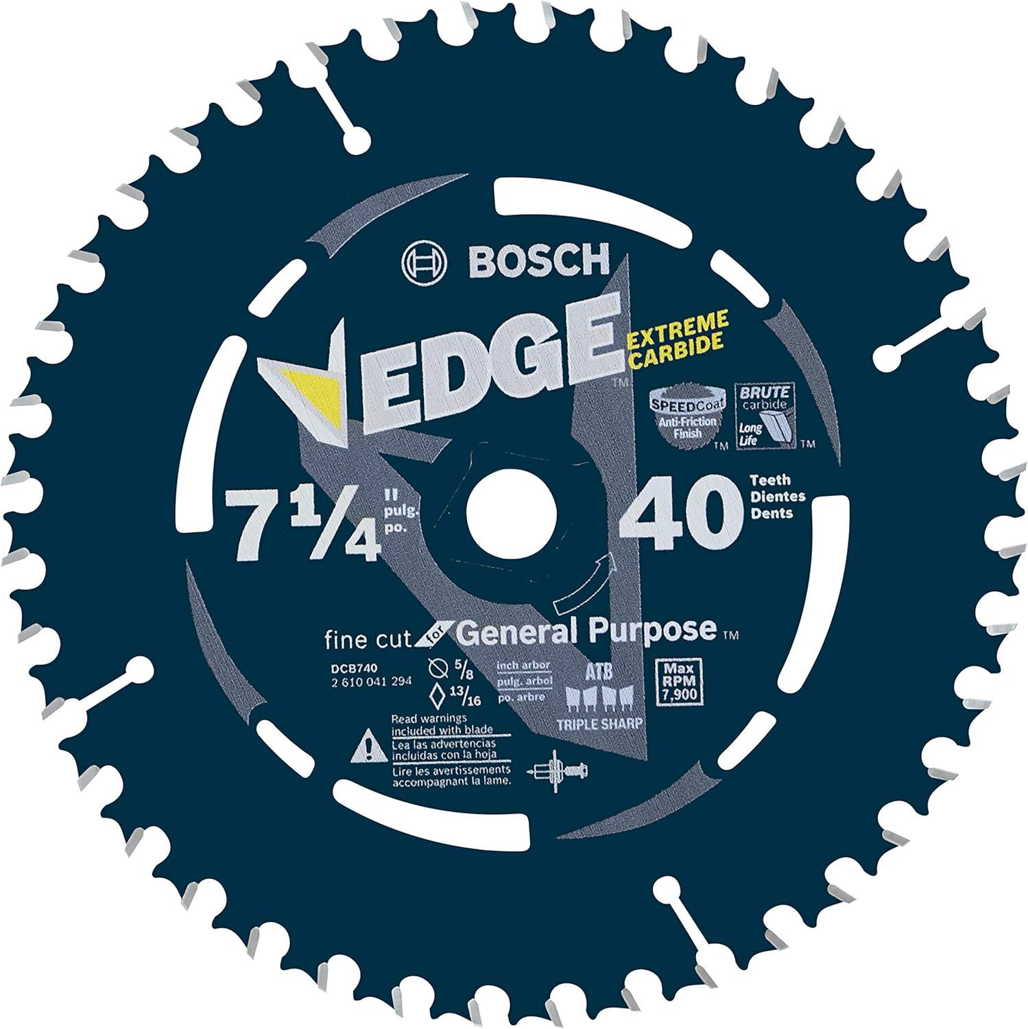 imageBosch CBCL518A 538Inch 18 Tooth ATB General Purpose Saw Blade with 58 Arbor714 Diameter
