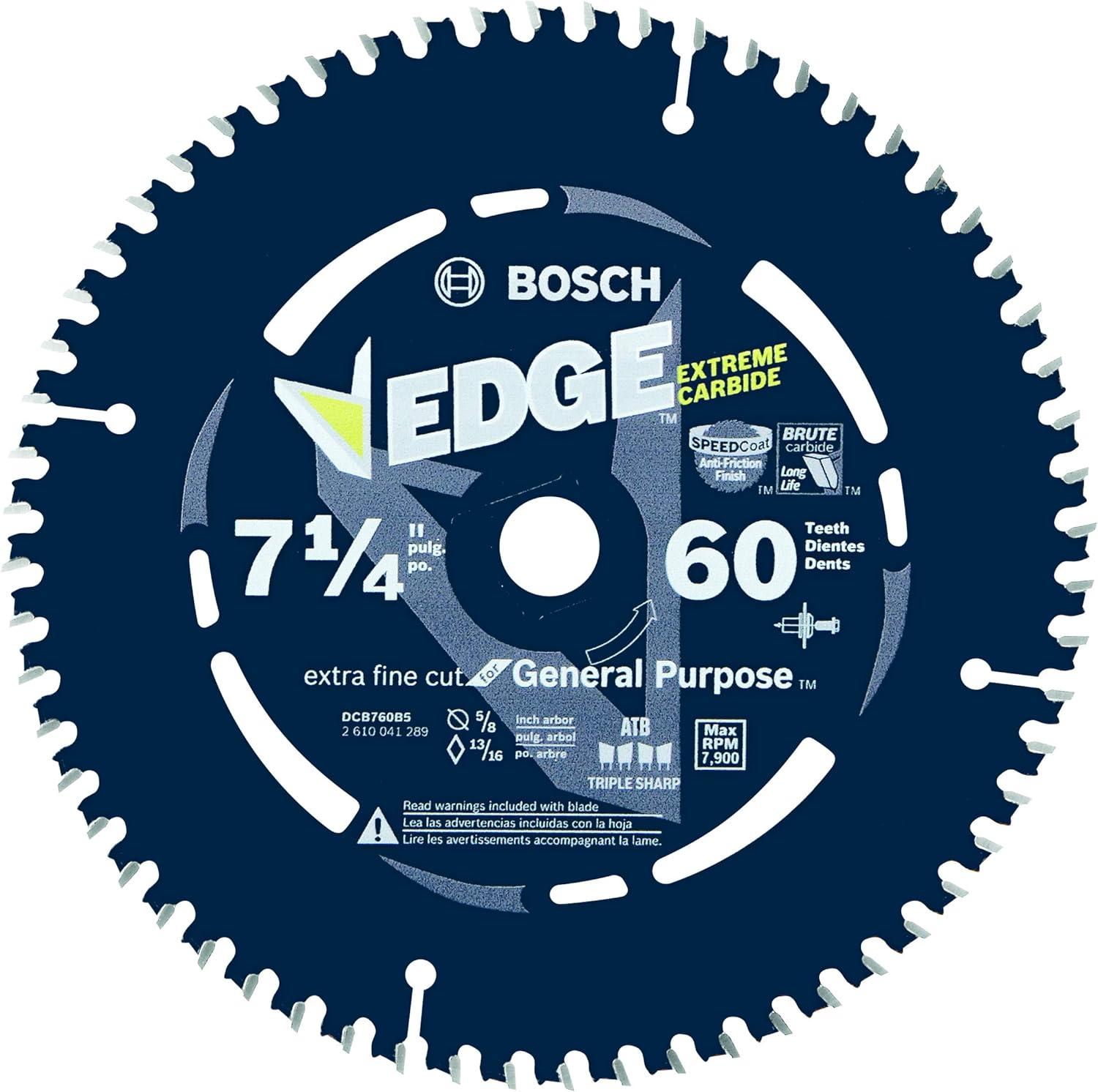 imageBosch CBCL518A 538Inch 18 Tooth ATB General Purpose Saw Blade with 58 Arbor714 Diameter