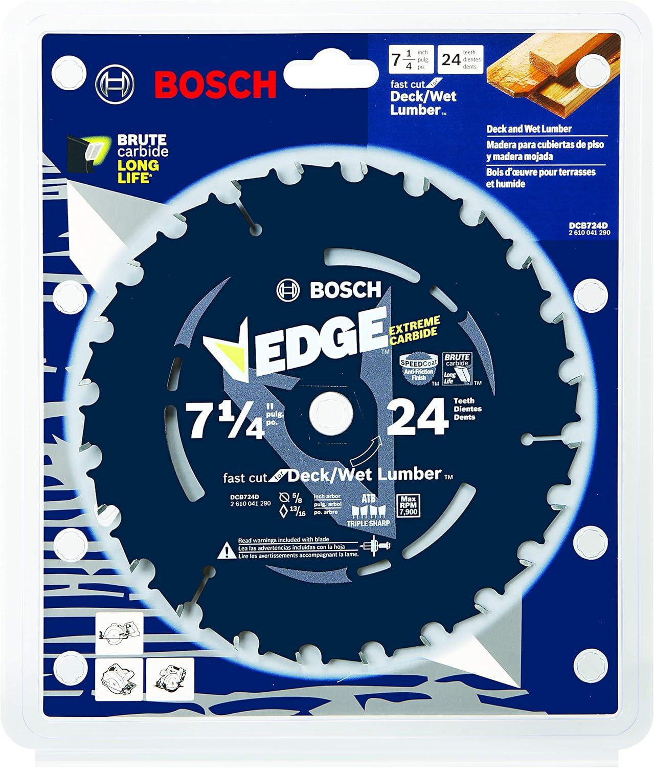 imageBosch DCB724D 714 In 24 Tooth Edge Circular Saw Blade for Wet Lumber