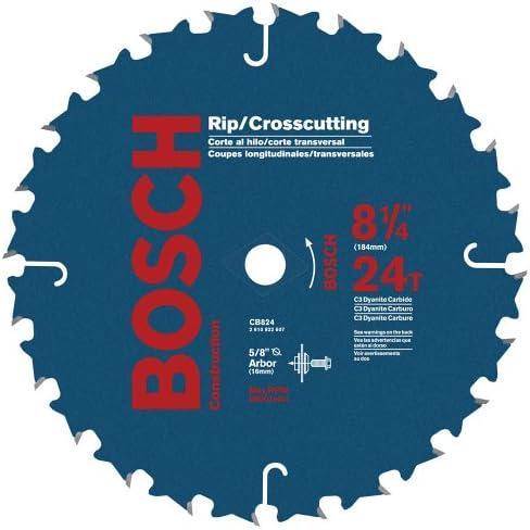 imageBosch CB824 814Inch 24 Tooth ATB Crosscutting and Ripping Saw Blade with 58Inch Arbor