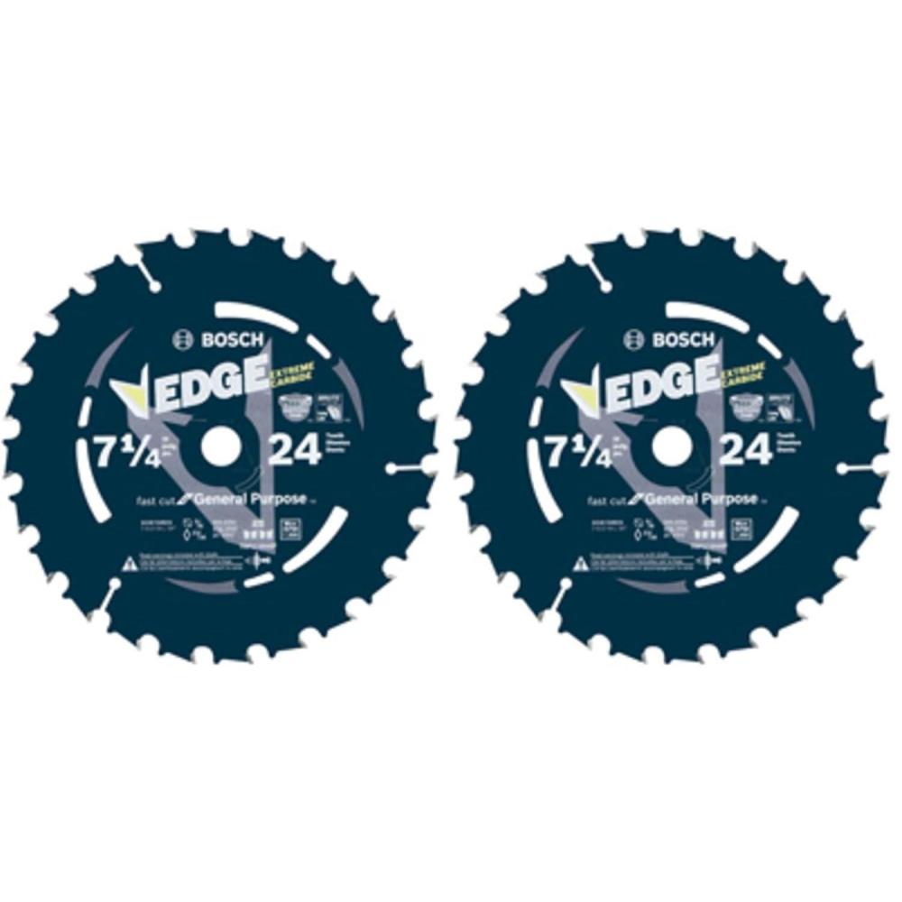imageBosch DCB724B25 714 In 24 Tooth Edge Circular Saw Blades for Framing 1Piece1 Count Pack of 2