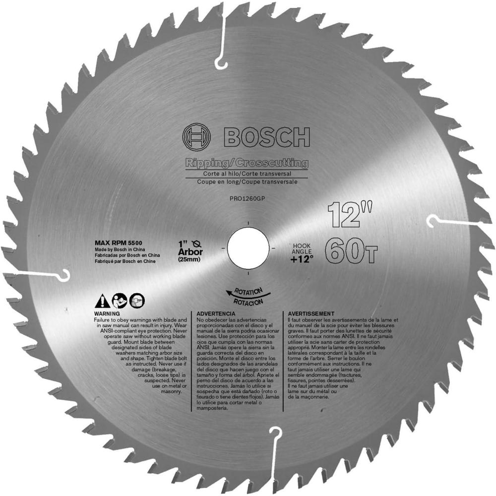 imageBosch PRO1260GPB 12 60T 1 ATB GP Circular Saw Blade