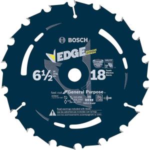 BOSCH DCB618 6-1/2 In. 18 Tooth Daredevil Portable Saw Blade Corded/Cordless Fast Cut, Blue