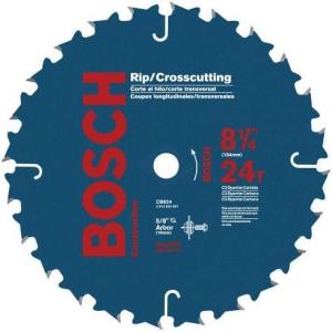 Bosch CB824 8-1/4-Inch 24 Tooth ATB Crosscutting and Ripping Saw Blade with 5/8-Inch Arbor