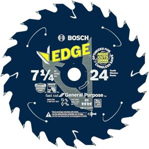 Bosch CBCL724 7-1/4 In. 24 Tooth Edge Cordless Circular Saw Blade for General Purpose