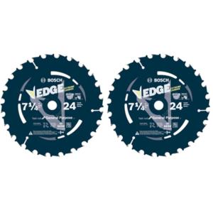 Bosch DCB724B25 7-1/4 In. 24 Tooth Edge Circular Saw Blades for Framing, 1-Piece(1 Count (Pack of 2))