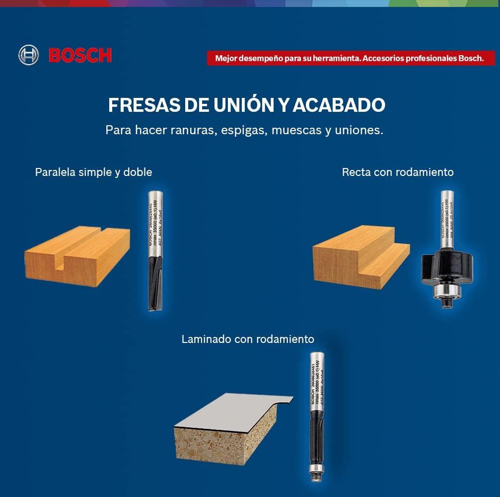 imageBosch 85601M 12 In x 112 In Carbide Tipped 2Flute Templet Trim Bit