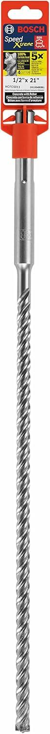 imageBosch HCFC5010 12 in x 8 in x 13 in SDSmax SpeedXtreme Full Head Carbide Rotary Hammer Drill Bit21 Length