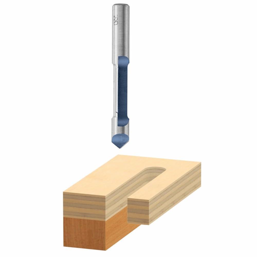 imageBosch 85407M 12 in x 2 in Carbide Tipped 1Flute Pilot Panel Straight Bit