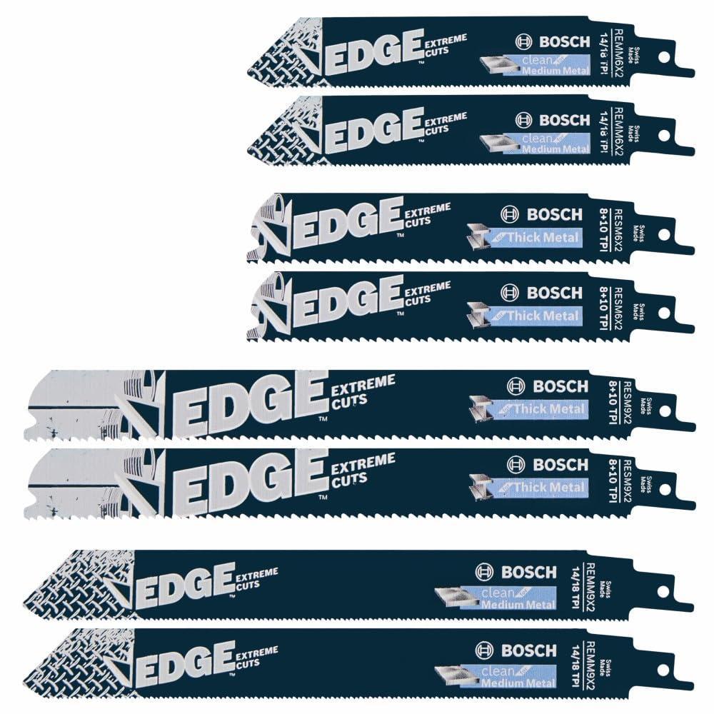 imageBosch RPM008 8 pc Edge ProMetal Reciprocating Saw Blade Set