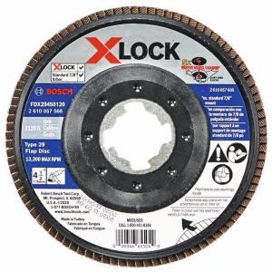 BOSCH FDX29450120-10 4-1/2 in. X-Lock Arbor Type 29 120 Grit Flap Disc
